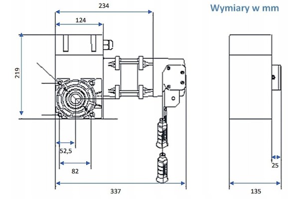 Motor industrial para portones altos 5m HATO