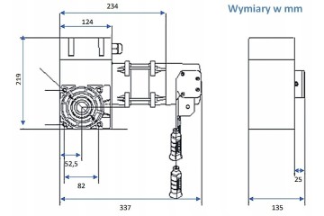 Motor industrial para portones altos 5m HATO