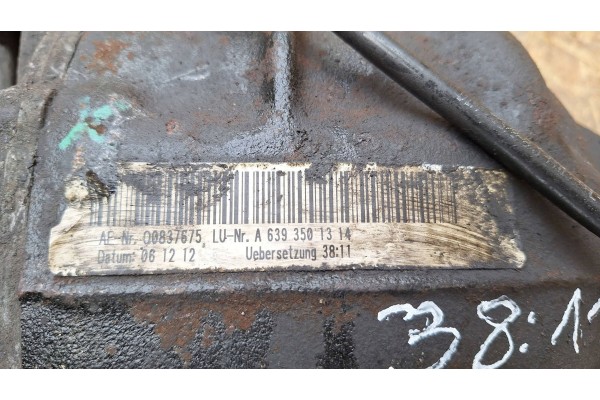 DYFER BRIDGE REAR 38 11 A6393501314 MERCEDES VITO VIANO W639 LIFT 2 2CDI 10 14 Catalog number of the part A6393501314