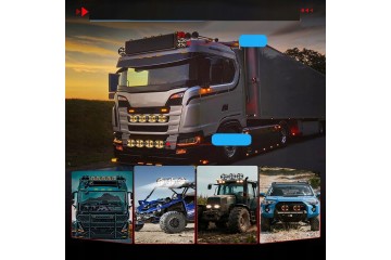 4X 9 Long Range LED Headlight with Orange White Flashing Light Catalog number of the part 9eujddgt