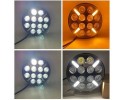 4X 9 LED Luz de Conducción con Luz Intermitente Ámbar/Blanca
