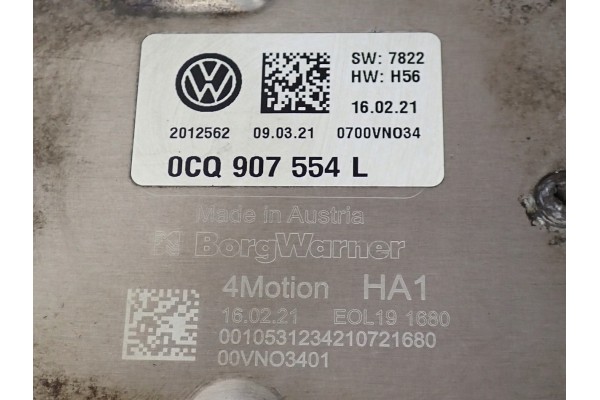 Puente diferencial trasero 4x4 4MOTION VW Transporter T6 0CQ907554L 2.