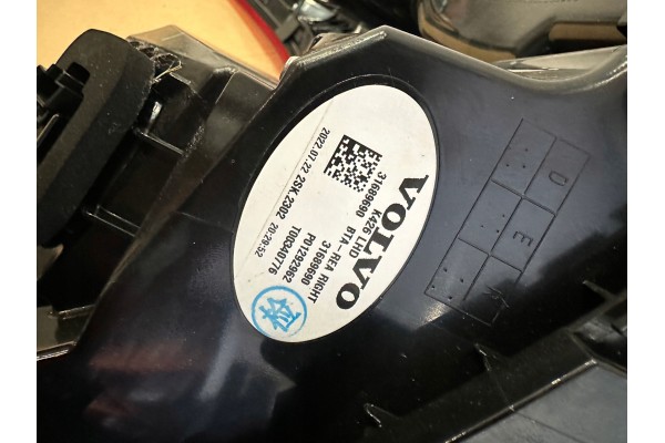 REAR RIGHT BODY LAMP VOLVO XC60 2018 OE 31689690 Additional information bulbs included