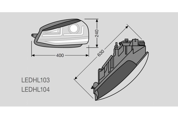 Osram LED headlight HL 104 BK Golf VII Black lamp Part manufacturer Osram