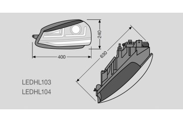 Osram LED headlight HL 104 BK Golf VII Black lamp Part manufacturer Osram