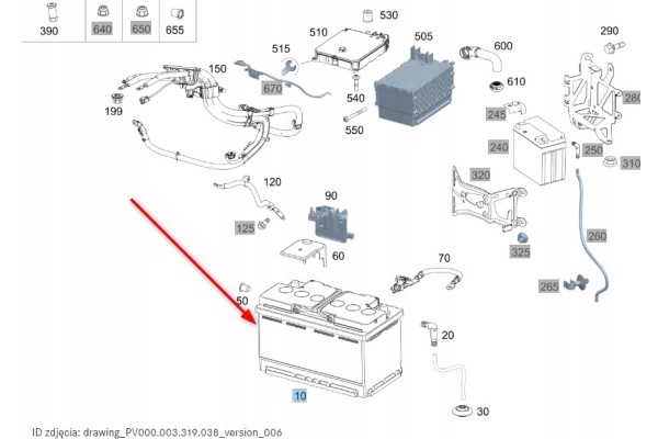 BATTERY MERCEDES AGM 80Ah 12V VRLA A0019828108 Catalog number of the part A0019828108