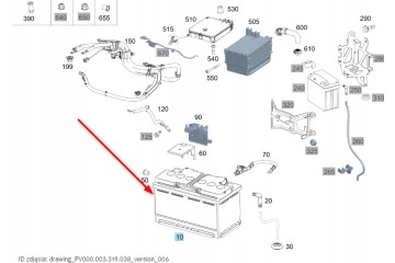 BATTERY MERCEDES AGM 80Ah 12V VRLA A0019828108 Catalog number of the part A0019828108