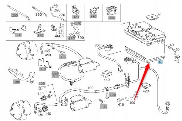 MERCEDES BATTERY 12V 100Ah 760A Batteries included yes