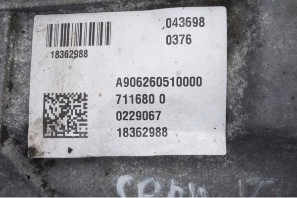 GEARBOX A906260510000 711680 MERCEDES SPRINTER W906 2 2 CDI Part manufacturer Mercedes Benz OE