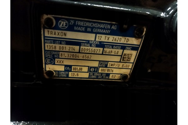 Caja de Cambios Traxon 12TX2620TD para MAN TGX TGS