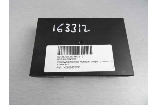 1K0959433CP MODULO CONFORT VOLKSWAGEN CADDY (2K)(02.2004) Tramper 2010 1K0959433CP 163312 VOLKSWAGEN - 2