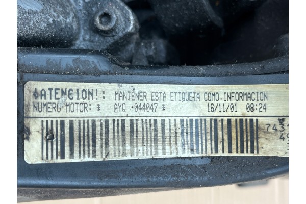 ENGINE VOLKSWAGEN 1 9 SDI AYQ CADDY SEAT INCA COMPLETE Car type cargo vans passenger cars