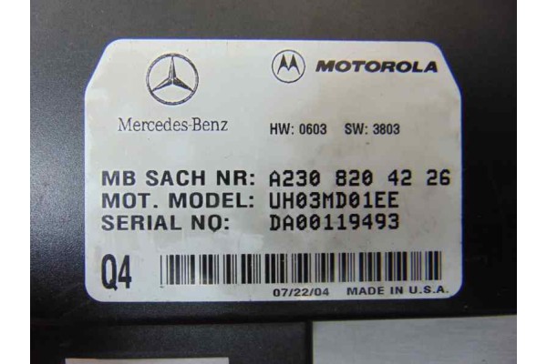 A2308204226 MODULO ELECTRONICO MERCEDES-BENZ CLK (BM 209) COUPE