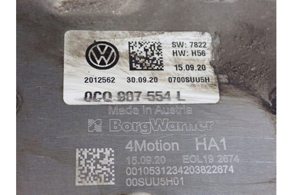 Puente Diferencial Trasero 09N525010M VW Transporter T6 T6.1 2.0 TDI