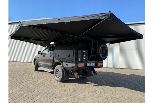 Freestanding awning Foxwing HD 270 28 kg canopy black left