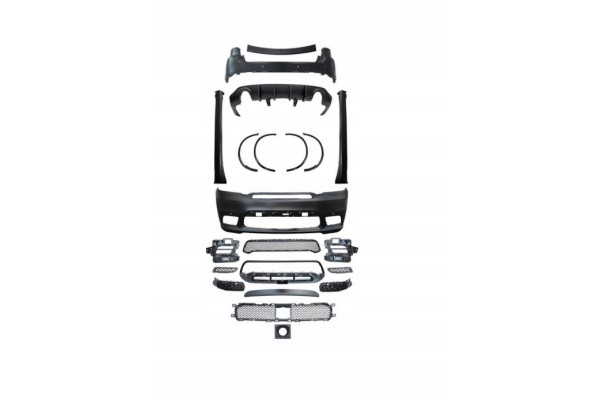 DODGE DURANGO SRT 2018 2020 BUMPER FRONT REAR THRESHOLD OVERLAY SET BODY KIT Catalog number of the part BDKDO0006