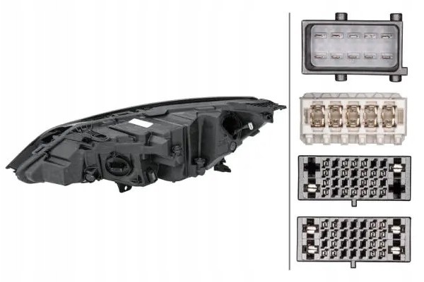 HEADLAMP LAMP 1EX 354 829 221 HELLA Packaging status original