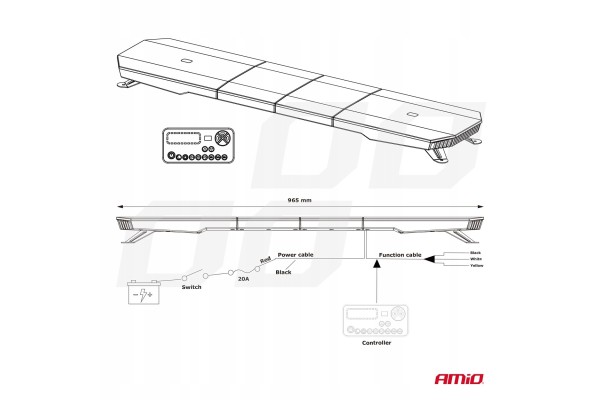 AMiO LED WARNING BEAM 180 LED LAMP 1372 Catalog number of substitutes 5903293033456