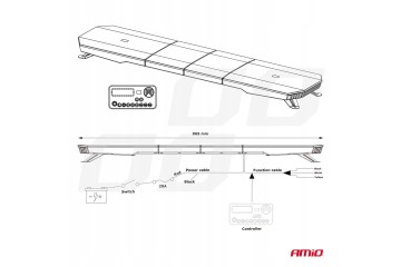 AMiO LED WARNING BEAM 180 LED LAMP 1372 Catalog number of substitutes 5903293033456