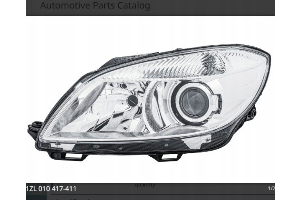 SKODA HEADLIGHT Part manufacturer Hella