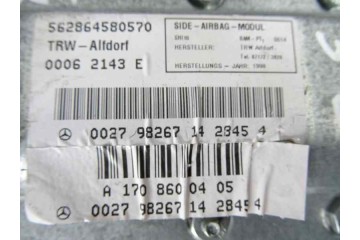 A1708600405 AIRBAG LATERAL DELANTERO DERECHO MERCEDES-BENZ CLASE C (BM 202) BERLINA
