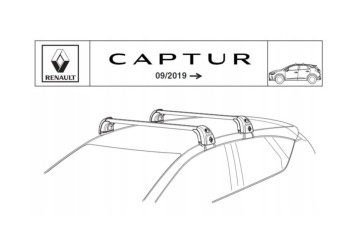Roof crossbars RENAULT CAPTUR II MITSUBISHI ASX 2 beams trunk OE Catalog number of the part 8201726817