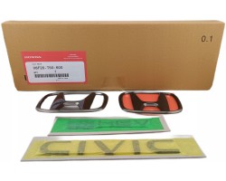 SET OF BLACK EMBLEMS HONDA CIVIC XI 08F20T50600 ORIGINAL