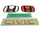 SET OF BLACK EMBLEMS HONDA CIVIC XI 08F20T50600 ORIGINAL Packaging status original