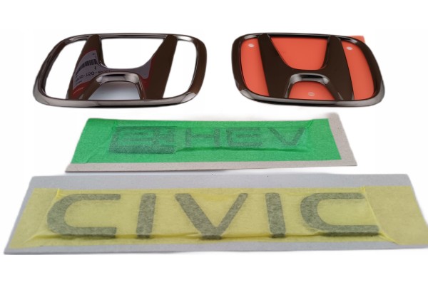 SET OF BLACK EMBLEMS HONDA CIVIC XI 08F20T50600 ORIGINAL Packaging status original