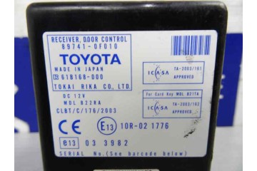 89741-0F010 CENTRALITA CIERRE TOYOTA COROLLA VERSO (R1) 2,2 D-4D Sport 2007 89741-0F010 167634 TOYOTA - 1