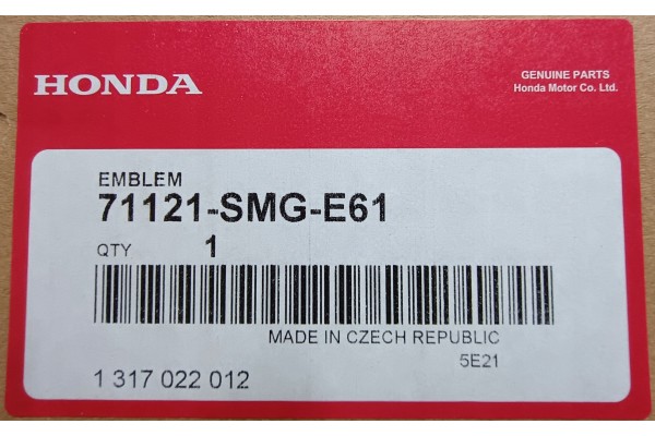 GRILL DUMMY HONDA CIVIC VIII UFO 2009 2011 71121SMGE61 ORIGINAL Part manufacturer Honda OE