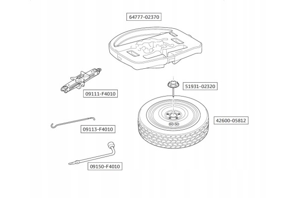 ACCESS WHEEL SET COROLLA E210 E21 2019 SEDAN SD TOYOTA OE Packaging status original