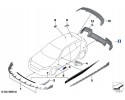 Difusor de carbono original M Performance para BMW Serie 1 F70 - 51125