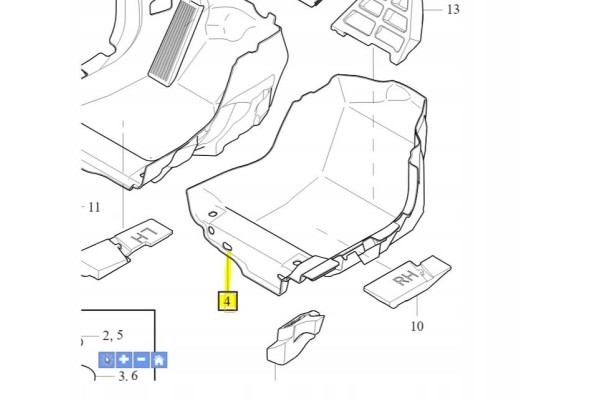 Front left rug Volvo S90L