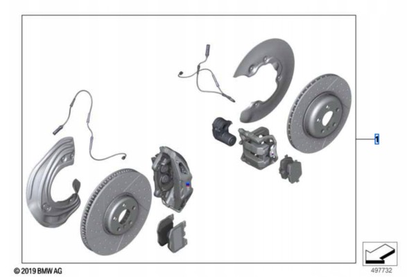 34108856237 Carbon ceramic brake retrofit kit BMW M8 Packaging status original