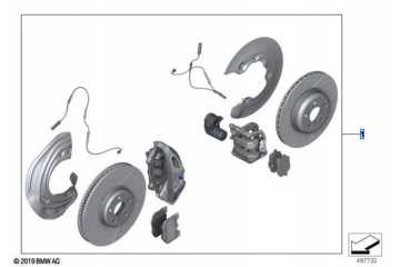 34108856237 Carbon ceramic brake retrofit kit BMW M8 Packaging status original