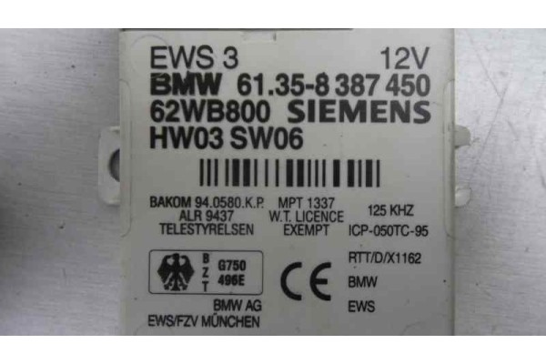 8387450 MODULO ELECTRONICO BMW SERIE 5 BERLINA (E39) 520i 2001 8387450 173146 BMW - 2