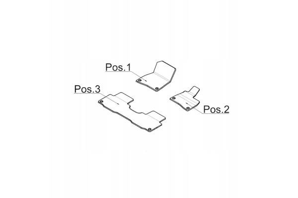VELOUR RUGS MERCEDES EQS Z296 3PCS MERCEDES OE A29668093067Q87 Packaging status original