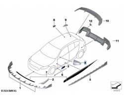 51165A891A0 Outside mirror canopy carbon right BMW 1 F70 2 F74