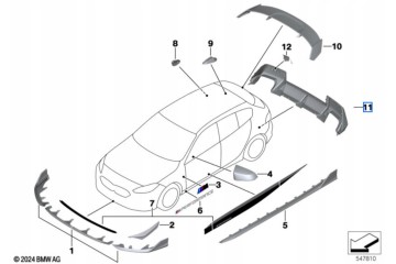 Difusor de carbono BMW M Performance Serie 1 F70