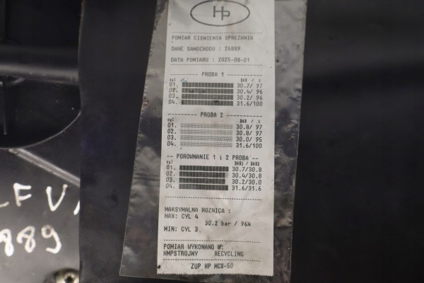 ENGINE VOLKSWAGEN GOLF V 1 9TDI 103KM BKC TEST Part manufacturer Volkswagen OE