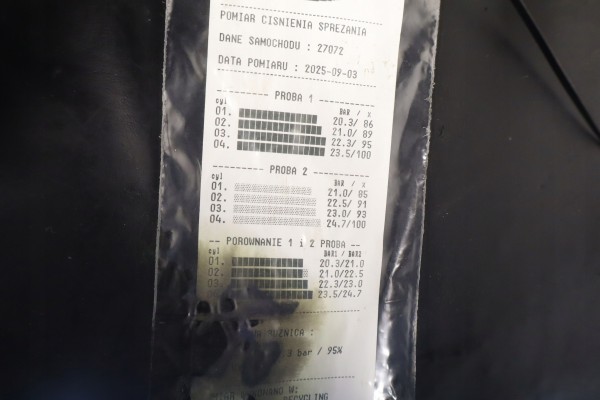 ENGINE RENAULT FLUENCE 1 5DCI 85KM K9KF830 TEST FILM Packaging status replacement