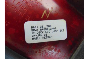 8409012  PILOTO TRASERO DERECHO INTERIOR BMW SERIE X5 (E53) 3.0d 2003 8409012 179835 BMW - 3