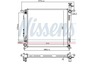 WATER COOLER 666223 NISSENS KIA SORENTO Packaging status original