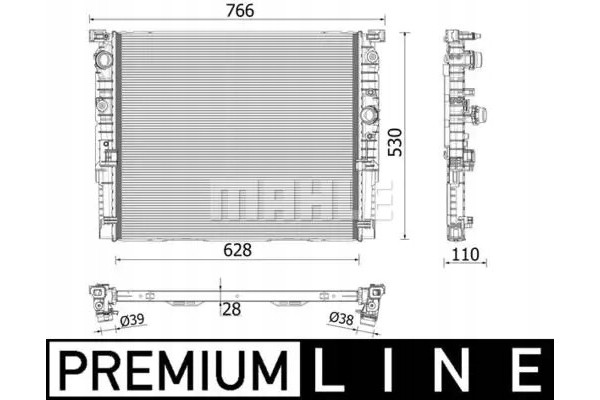WATER COOLER CR 2215 000P MAHLE BMW Packaging status original