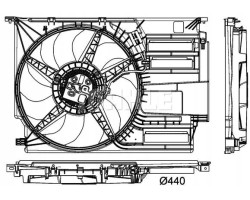 RADIATOR FAN CFF 405 000P MAHLE BMW MINI 2