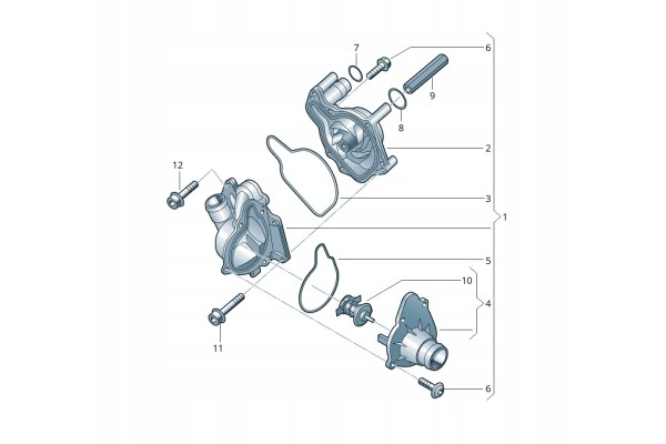 Water pump A8 Q7 Touareg 4 2 TDI Original 057121011R Product weight 1 kg