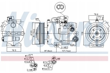 Compressor air conditioning NISSENS 890563 Part manufacturer Nissens