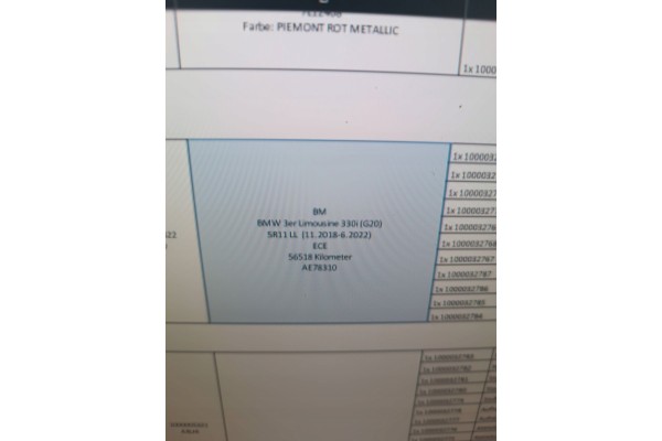 Rear differential Rear BMW 3 G20 G21 8698994 Installation side rear