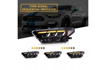 Headlights Lamp L R Led Tuning New 2023 2024 look Ford Mustang VI 6 15 18 Version American